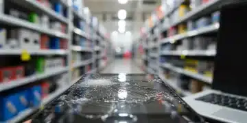 Broken smartphone symbolizing defective product return rights