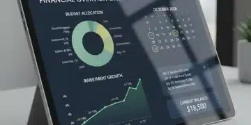 Modern personal finance software dashboard with budget, investment, and bill tracking features.