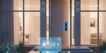 Smart home security system interface with various devices and a secure status